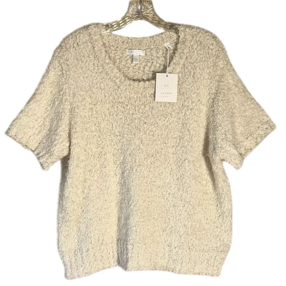 NEW Lauren Conrad Textured Cream Sweater